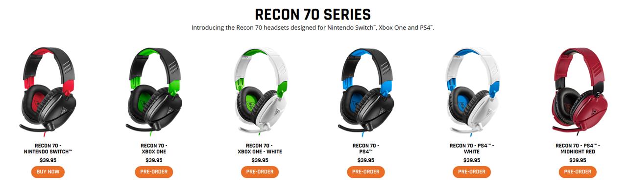 xbox one recon 70 gaming headset